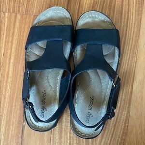 Easy Street Black Comfort Sandals